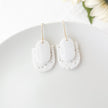 Modern Salty Dangle Earrings | Lightweight Polymer Clay Jewelry | Hypoallergenic Surgical Steel | Clip-On Option