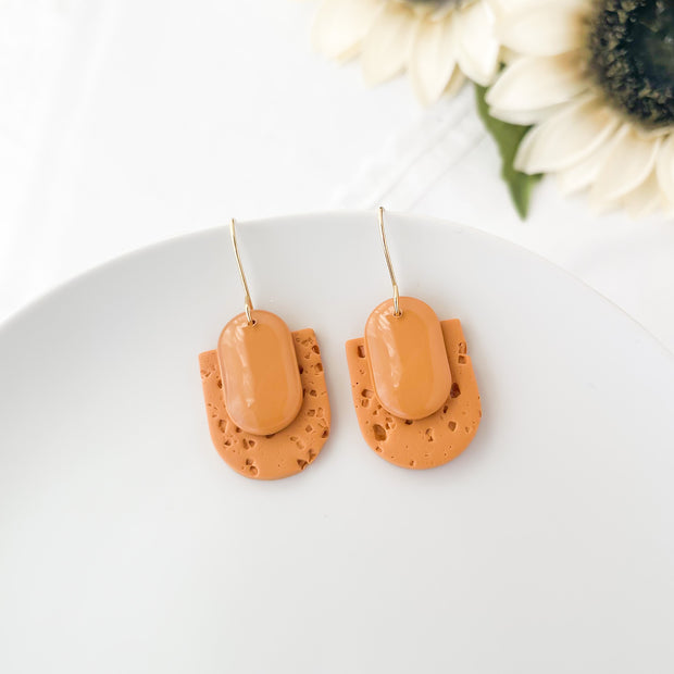 Modern Salty Dangle Earrings | Lightweight Polymer Clay Jewelry | Hypoallergenic Surgical Steel | Clip-On Option