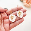 Bow Dangle Earrings | Handmade Polymer Clay Jewelry | Cute Bow Clip-On Earrings Option