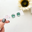 Monstera Stud Polymer Clay Earrings