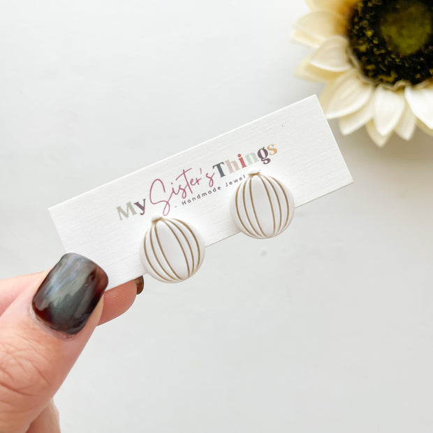 Christmas Ornament Stud Polymer Clay Earrings