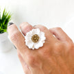 Poppy Floral Ring (Adjustable)