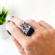 Marbled Statement Ring
