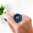 Poppy Floral Ring (Adjustable)