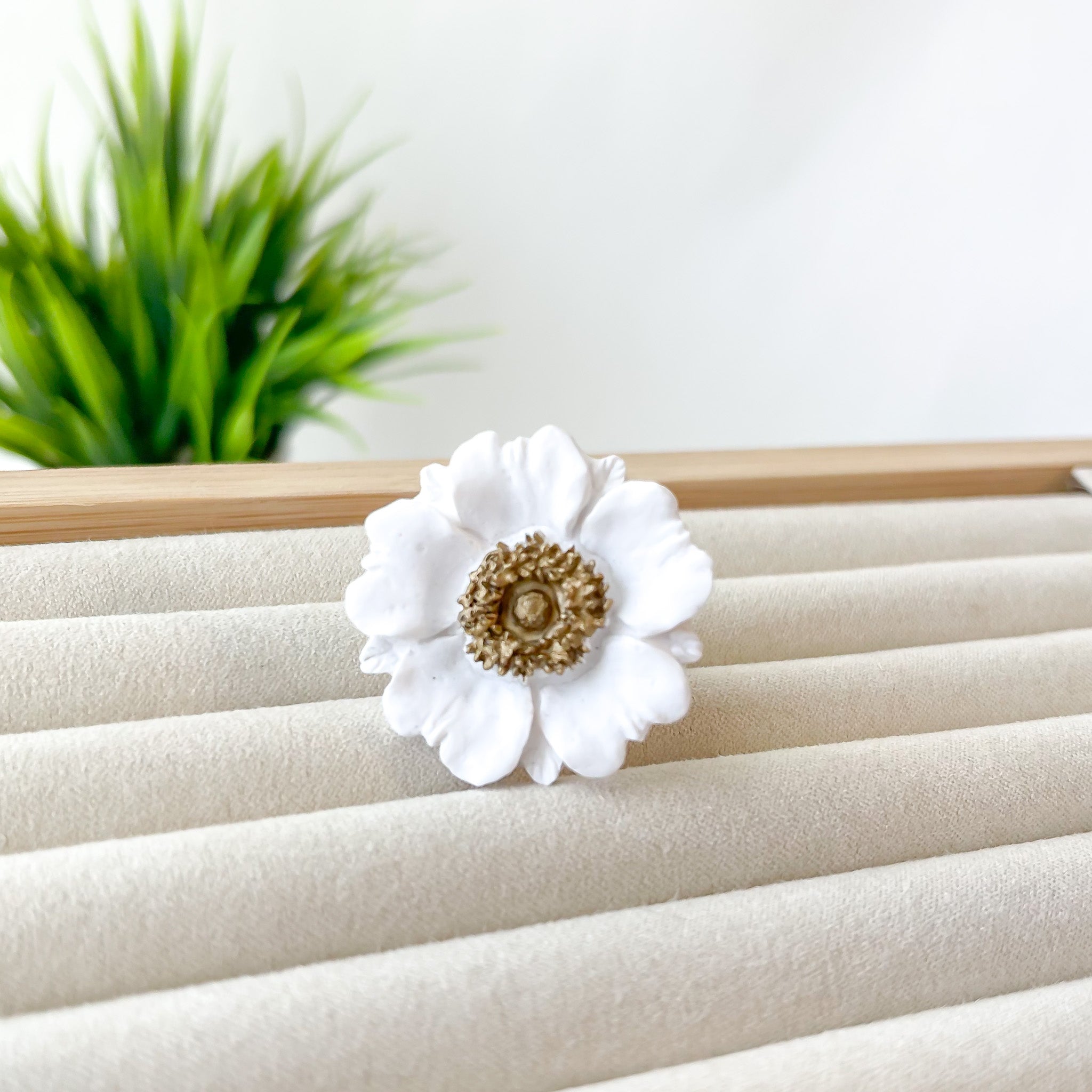 Poppy Floral Ring (Adjustable)