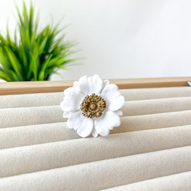 Poppy Floral Ring (Adjustable)