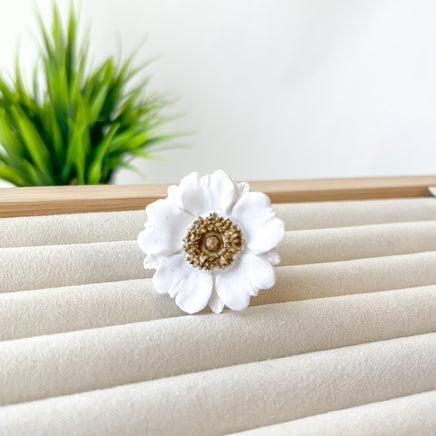 Poppy Floral Ring (Adjustable)