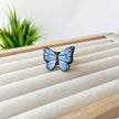 Blue Monarch Butterfly Ring