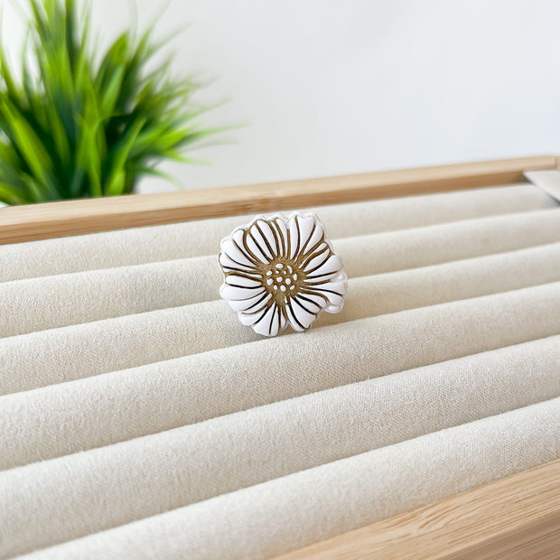 Modern Abstract Flower Ring