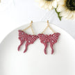 Rusty, Luna Moth Handmade Statement Earrings | Unique Artisan Metal & Polymer Clay jewelry | Trendy Boho Chic Clip-On Earrings For Women