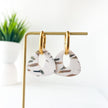 Terrazzo Dangle Hoop Earrings | Lightweight Polymer Clay Jewelry | Clip-On Earring Option