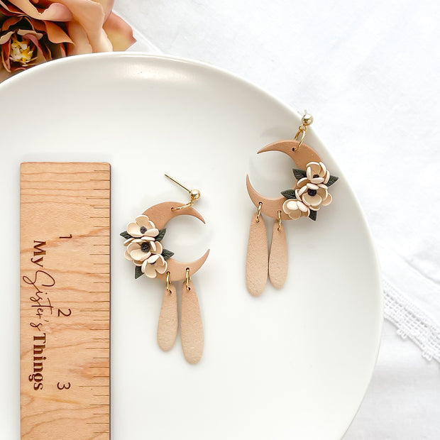 Eclipse Statement Earrings | Handmade Polymer Clay & Surgical Steel | Boho Chic & Bold Jewelry Design