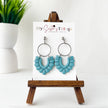 Peach Dangle Earrings | Lightweight Statement Clay Jewelry