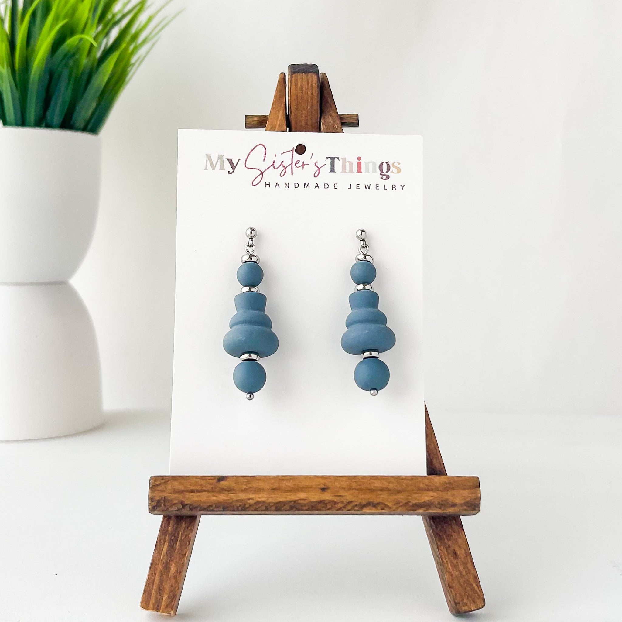 Kimberly: Beaded Polymer Clay Jewelry | Hypoallergenic Surgical Steel For Sensitive Ears