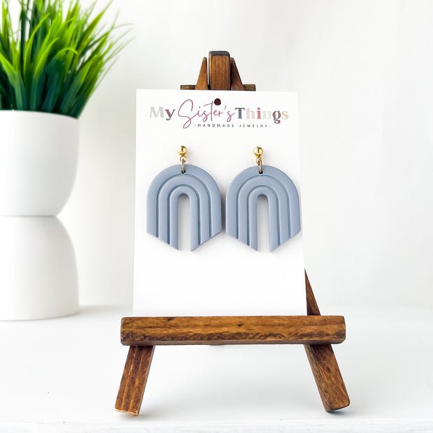 Lavender Falls Handmade Earrings | Unique, Boho Statement Jewelry | Arch Earrings