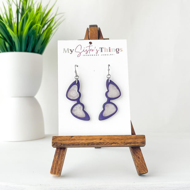 Sunglasses Earrings | Lightweight Whimsical Polymer Clay Jewelry | Hypoallergenic Earrings