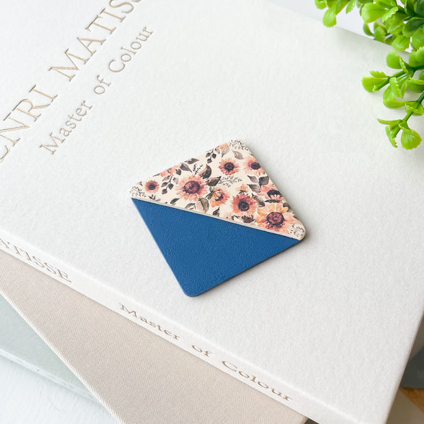 Sunflowers & Denim Corner Bookmarks