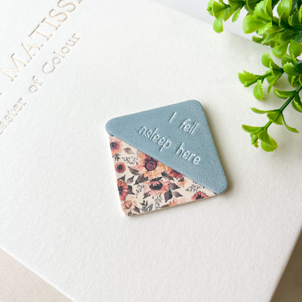 I Fell Asleep Here Corner Bookmark