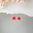 Pink Ombre Flower Hoop Earrings | Lightweight Polymer Clay Jewelry | Boho Chic Clip-On Earrings (Copy)