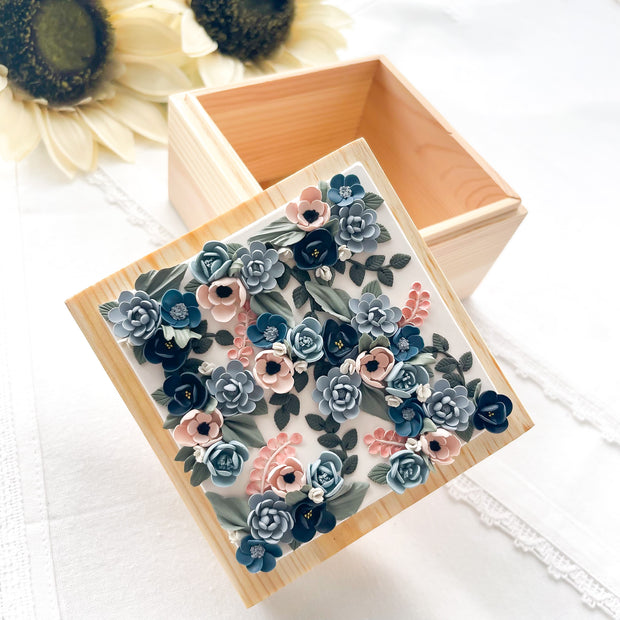 Floral Trinket Box | Handmade Flower Jewelry Box
