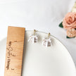 Taupe Macaron Bow Dangle Earrings, Polymer Clay Jewelry, Lightweight Hypoallergenic Earrings, Whimsical Handmade Style