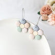 Pastel Daisy Hoop Earrings, Handmade Polymer Clay Floral Jewelry, Lightweight Boho Earrings, Hypoallergenic, Clip-On Option