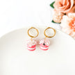 Floral Macaron Polymer Clay Earrings – Handmade Lightweight Whimsical Earrings – Hypoallergenic Surgical Steel or Clip-On Option
