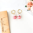 Floral Macaron Polymer Clay Earrings – Handmade Lightweight Whimsical Earrings – Hypoallergenic Surgical Steel or Clip-On Option