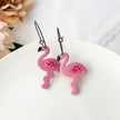 Handmade Flamingo Earrings Hoops | Unique Statement Earrings | Artisan-Made Bold Designs | Boho Chic and Trendy | Custom Handmade Polymer Clay Earrings