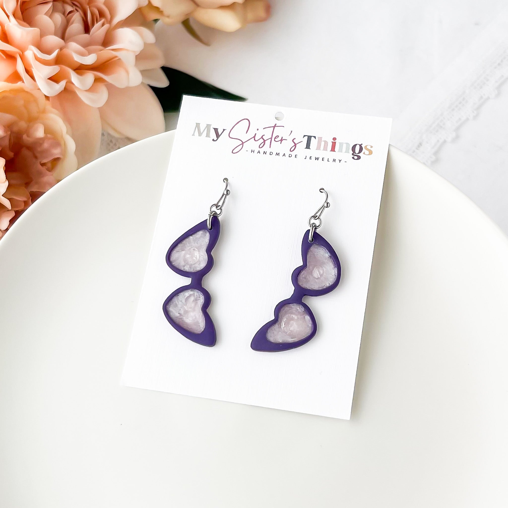 Sunglasses Earrings | Lightweight Whimsical Polymer Clay Jewelry | Hypoallergenic Earrings