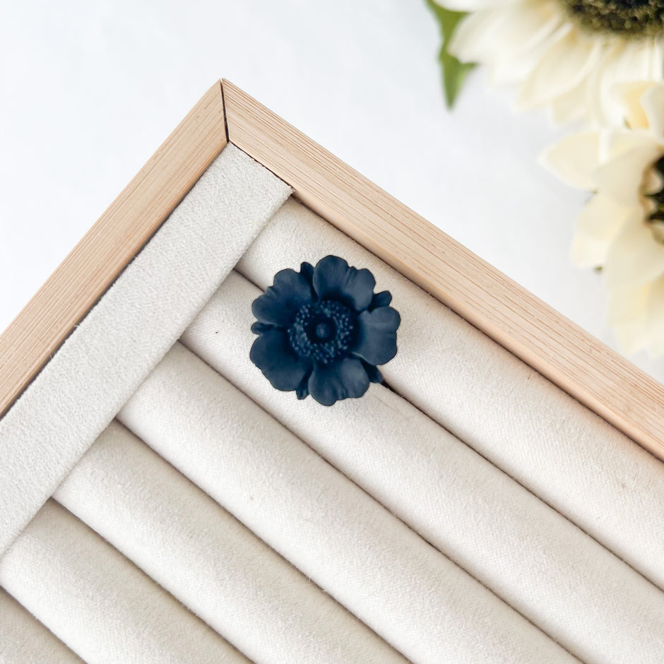 Poppy Floral Ring (Adjustable)