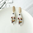 Unique Handmade Floral Ghost Earrings | Edgy Artisan Statement Jewelry | Boho Chic Halloween Accessories