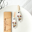 Unique Handmade Floral Ghost Earrings | Edgy Artisan Statement Jewelry | Boho Chic Halloween Accessories