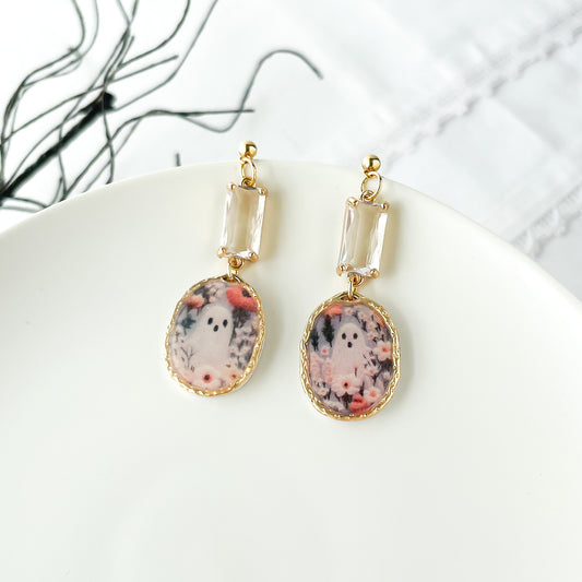 Edgy Handmade Ghost Dangle Earrings | Unique Statement Earrings for Halloween | Boho Chic Artisan Jewelry