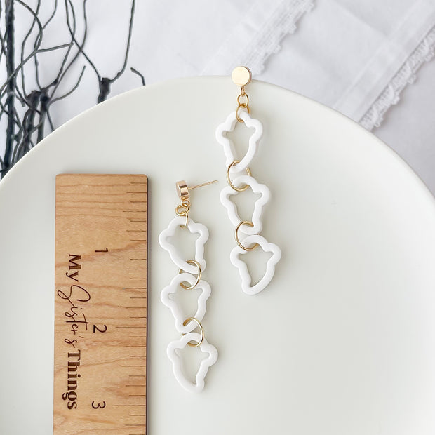 Unique Handmade Ghost Trio Dangles - Edgy Halloween Statement Earrings | Limited Edition Artisan Jewelry