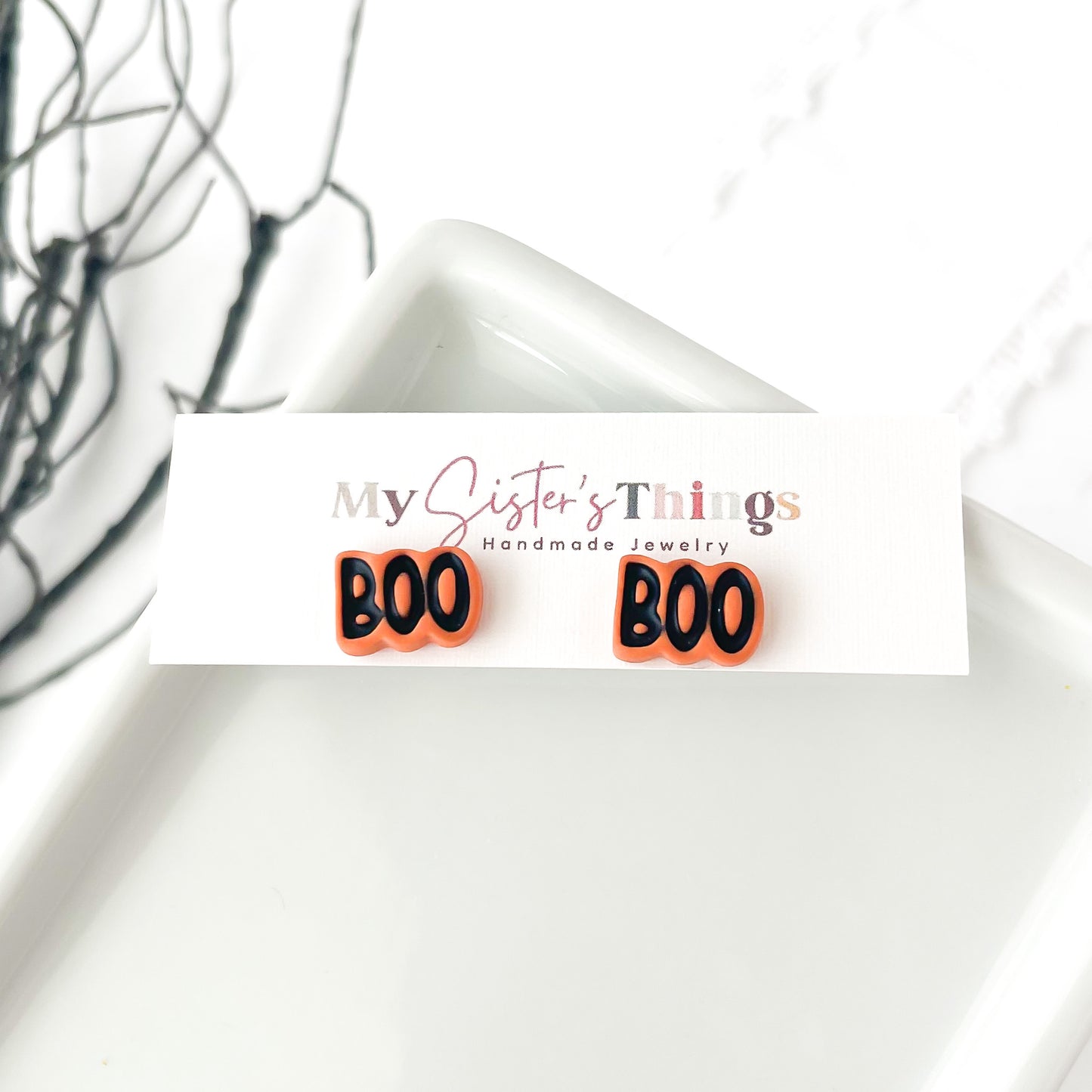 Handmade Halloween & Fall Stud Earrings | Unique, Edgy Earrings with Stainless Steel Posts
