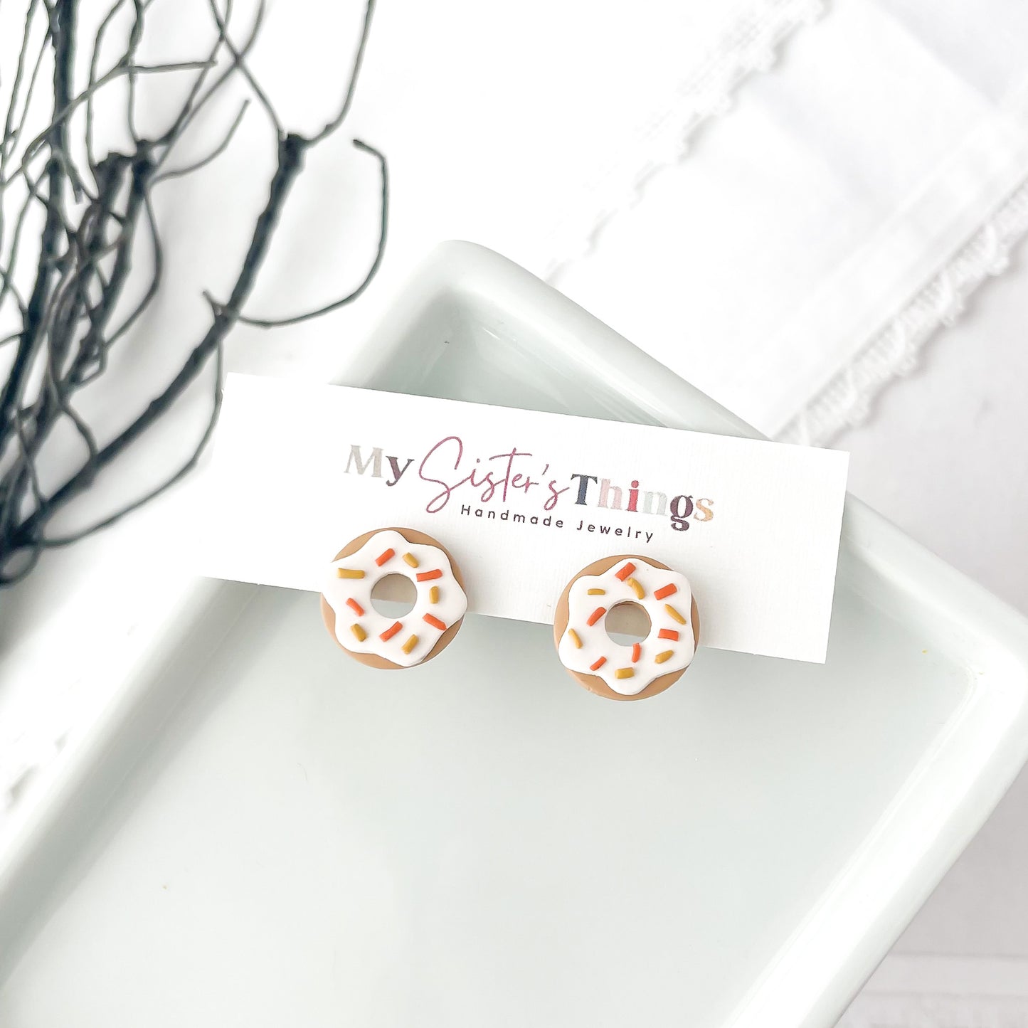 Handmade Halloween & Fall Stud Earrings | Unique, Edgy Earrings with Stainless Steel Posts