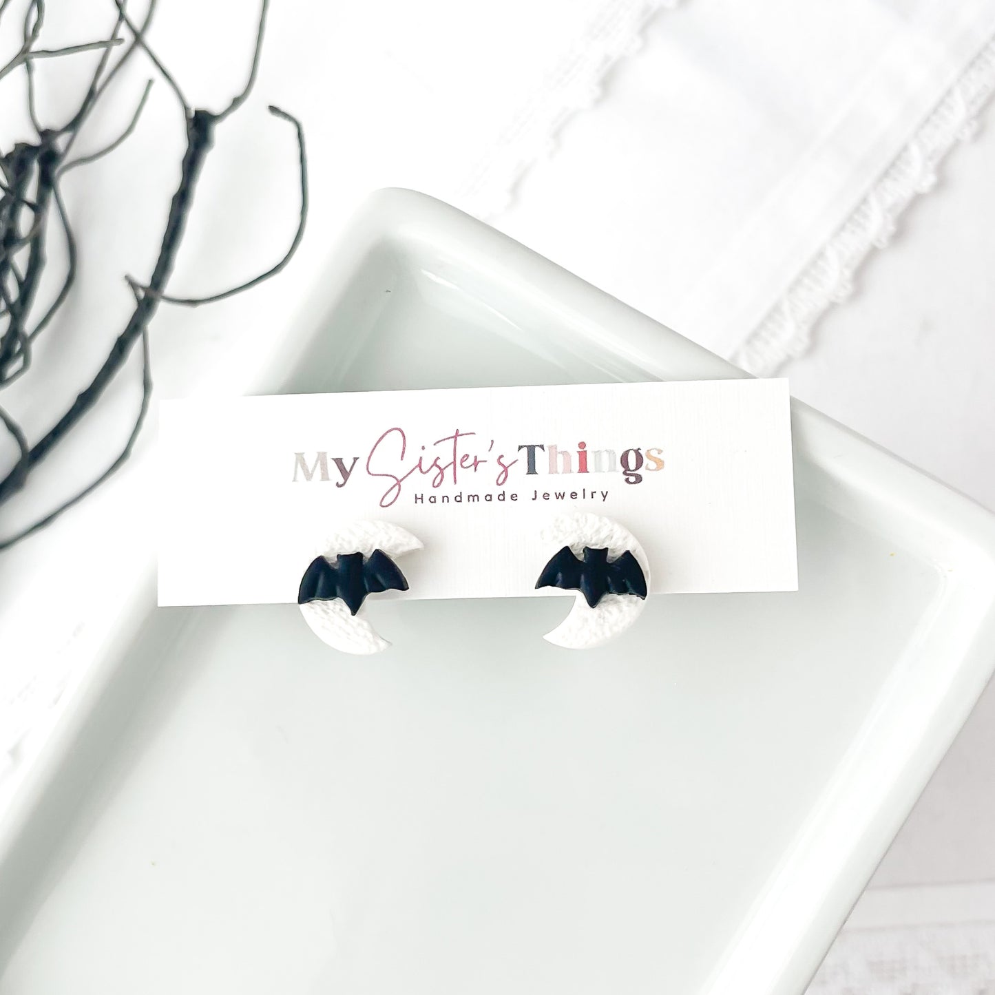 Handmade Halloween & Fall Stud Earrings | Unique, Edgy Earrings with Stainless Steel Posts
