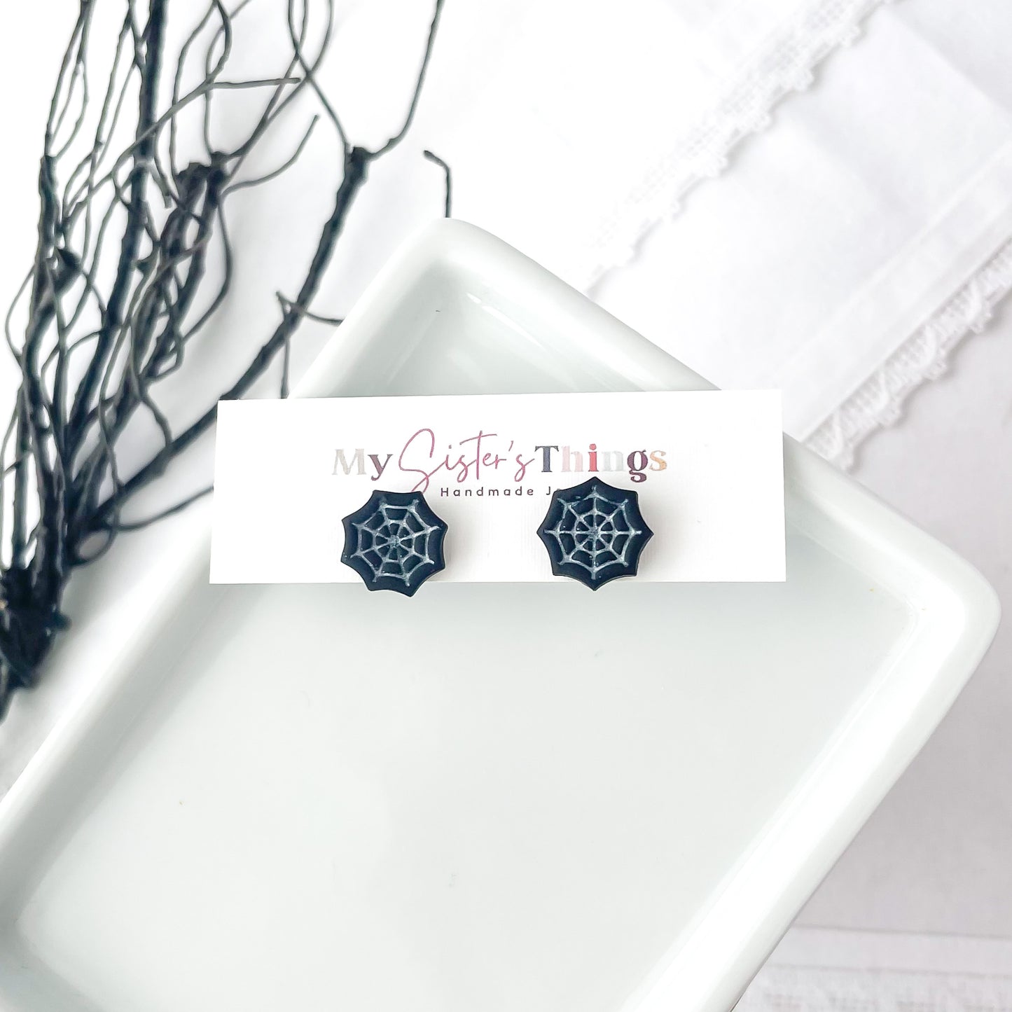 Handmade Halloween & Fall Stud Earrings | Unique, Edgy Earrings with Stainless Steel Posts