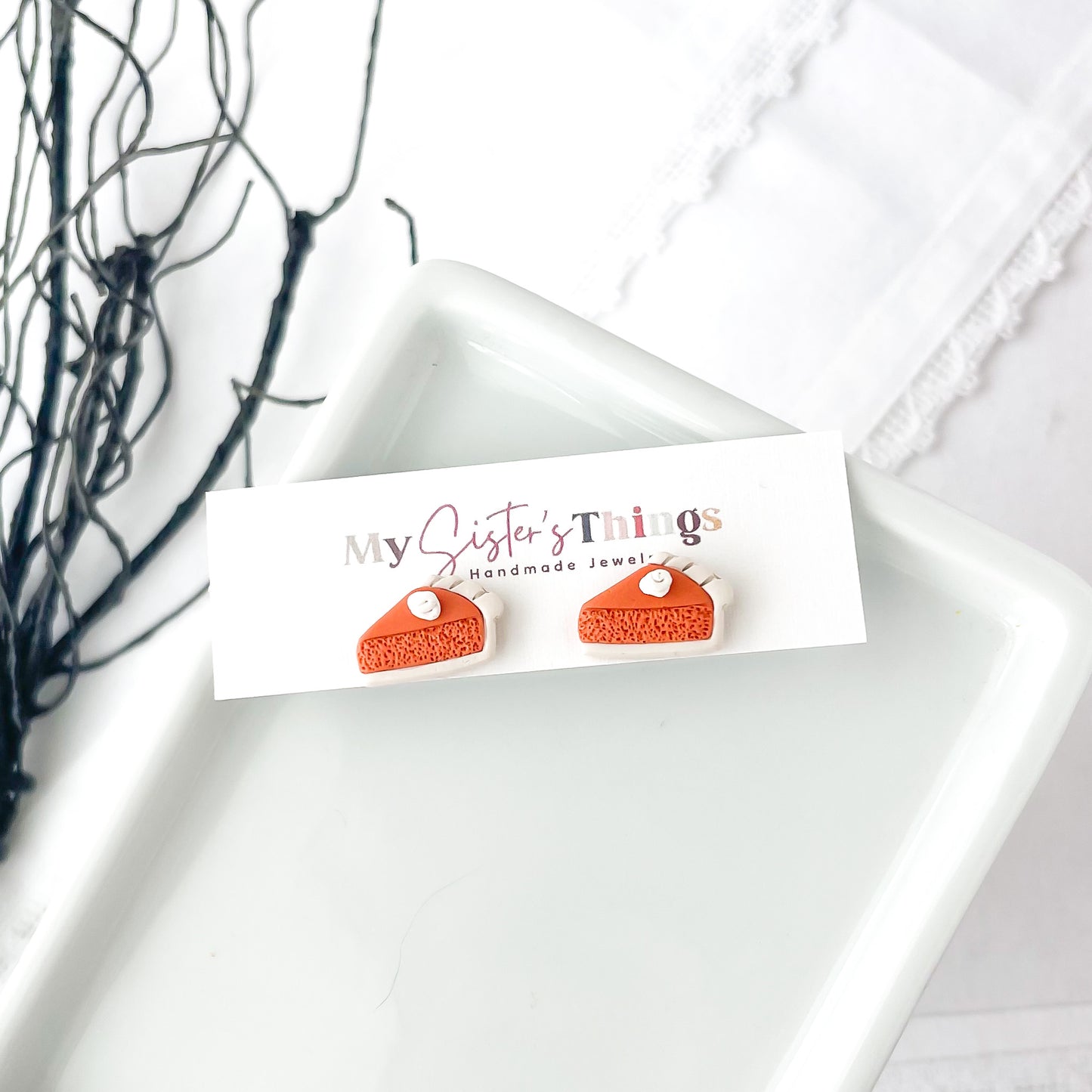 Handmade Halloween & Fall Stud Earrings | Unique, Edgy Earrings with Stainless Steel Posts