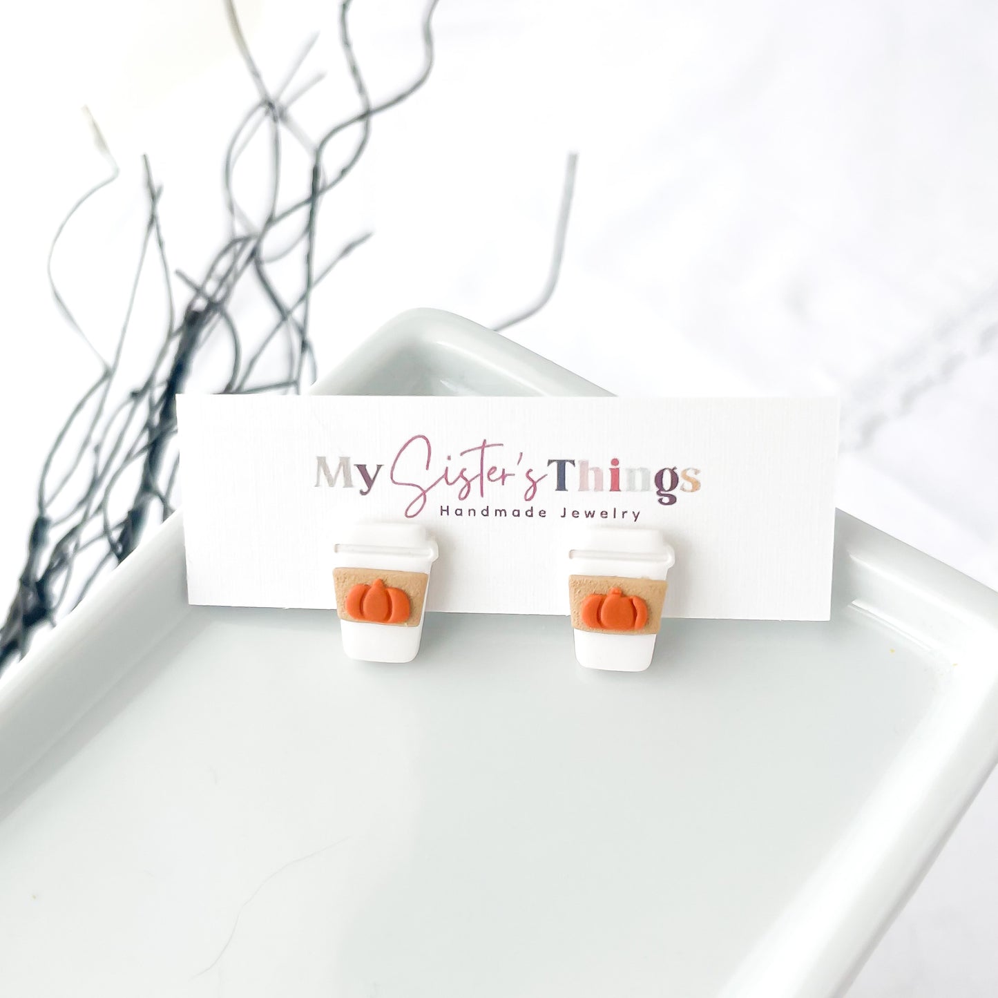 Handmade Halloween & Fall Stud Earrings | Unique, Edgy Earrings with Stainless Steel Posts