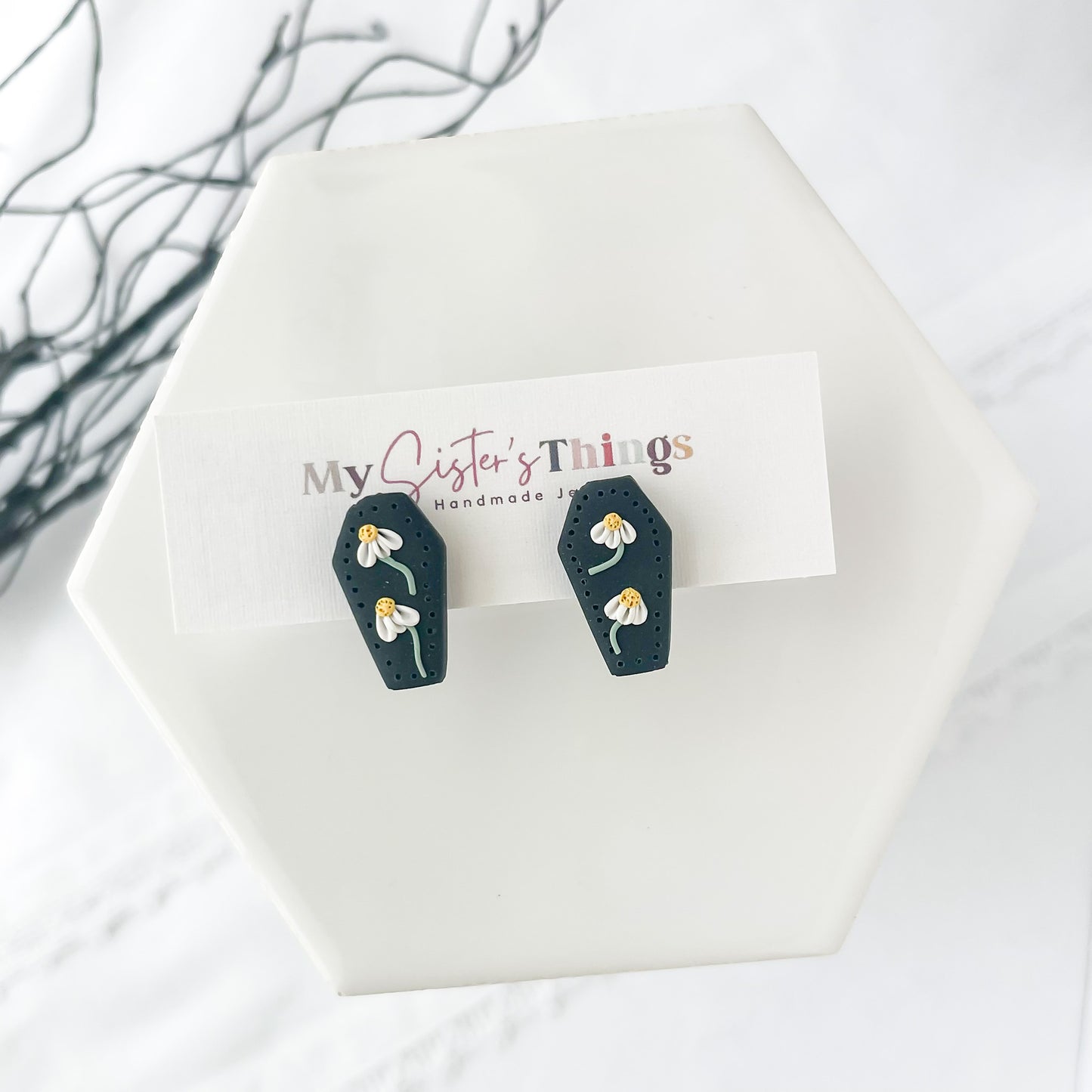 Handmade Halloween & Fall Stud Earrings | Unique, Edgy Earrings with Stainless Steel Posts