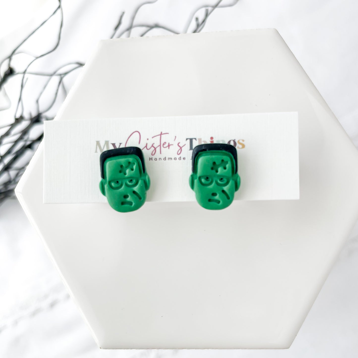 Handmade Halloween & Fall Stud Earrings | Unique, Edgy Earrings with Stainless Steel Posts
