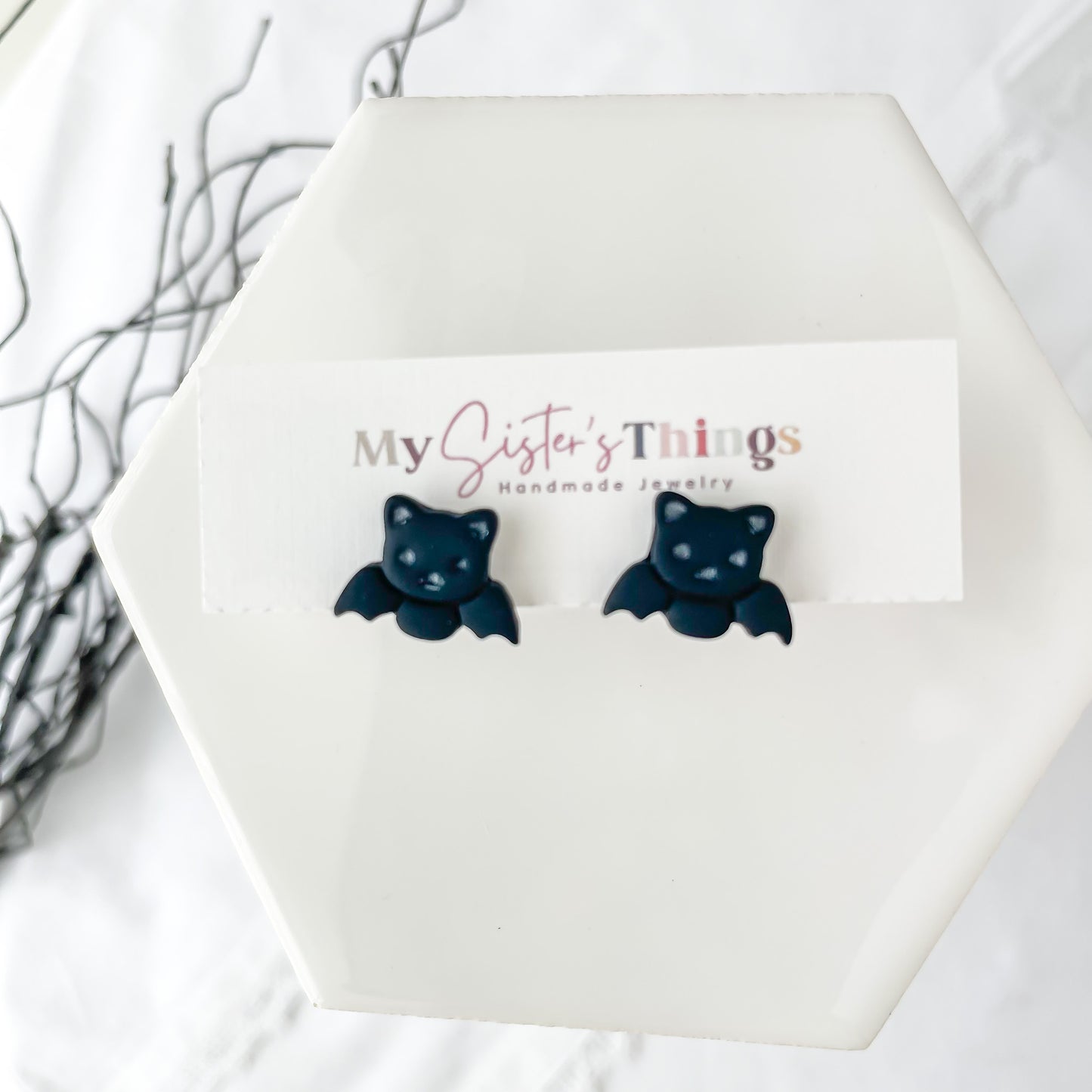 Handmade Halloween & Fall Stud Earrings | Unique, Edgy Earrings with Stainless Steel Posts