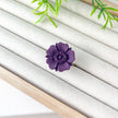 Poppy Floral Adjustable Ring, Stainless Steel and Polymer Clay