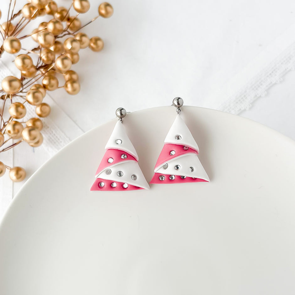 Rhinestone Christmas Earrings