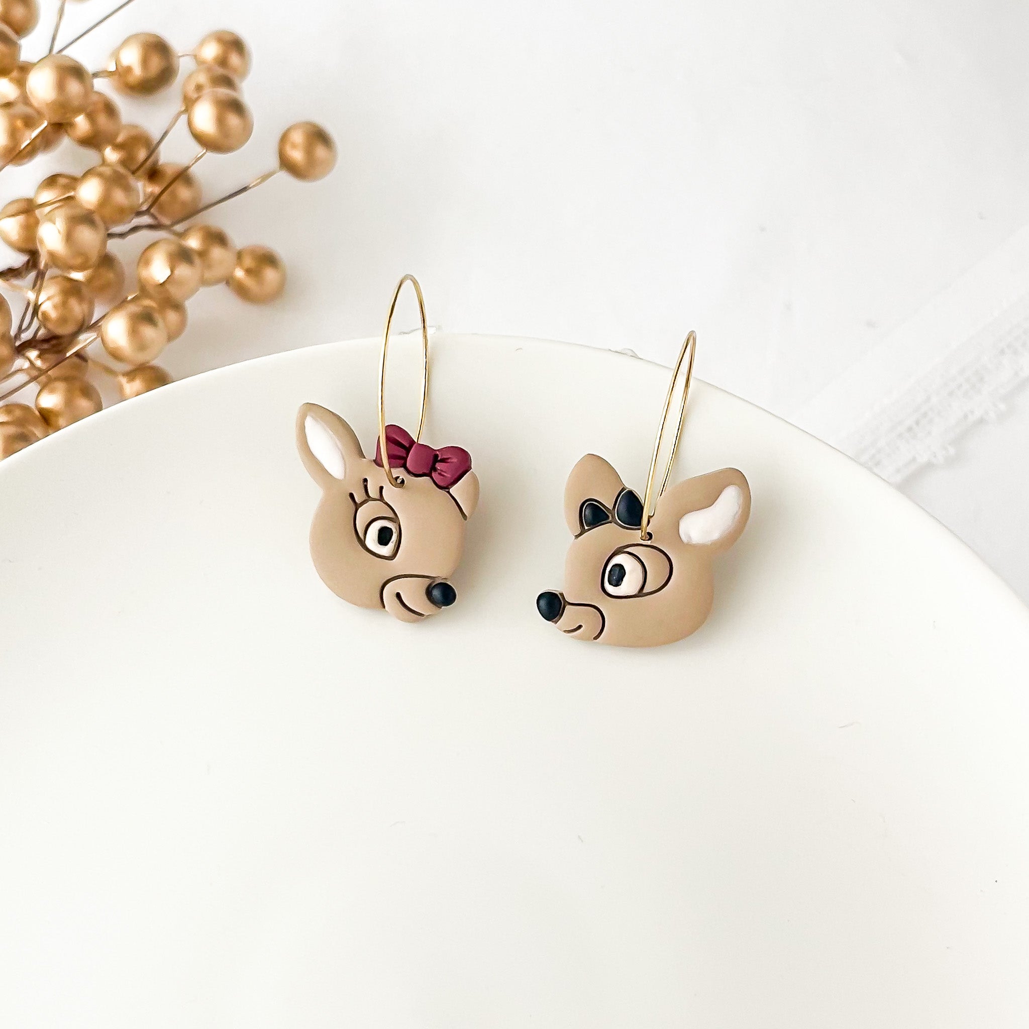 Reindeer Earrings Dangle