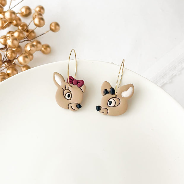 Reindeer Earrings Dangle