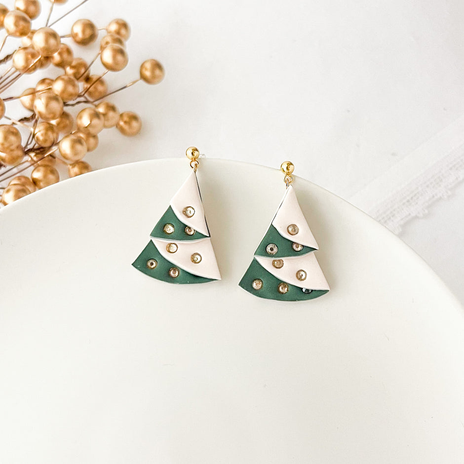 Rhinestone Christmas Earrings