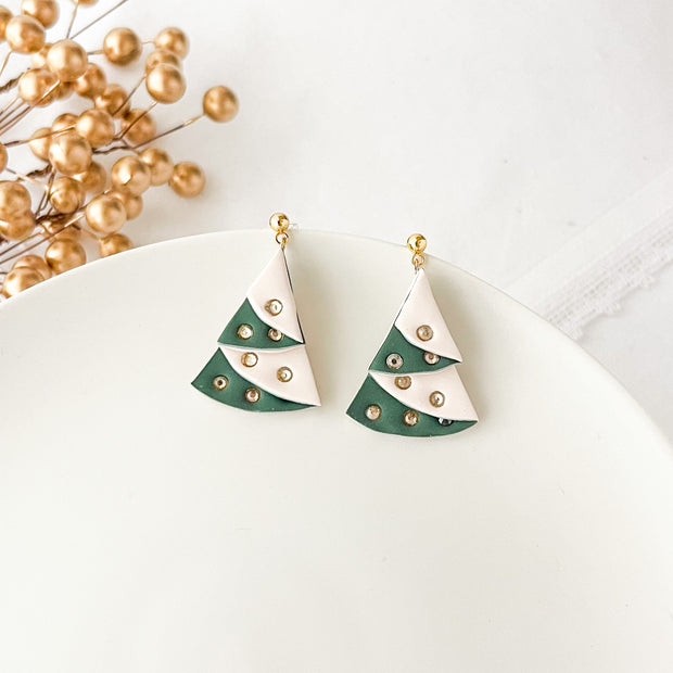 Rhinestone Christmas Earrings